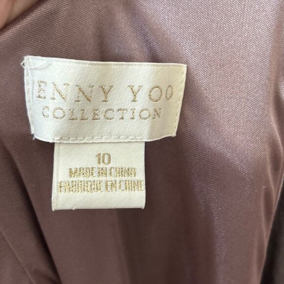 Jenny Yoo Ellis Velvet Maxi Dress Gown 10 Vintage Plum NWT - Picture 3 of 5